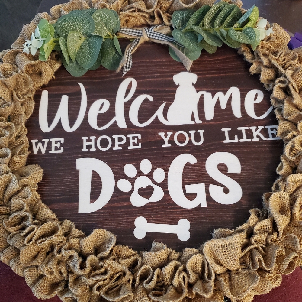 Burlap Welcome Wreath